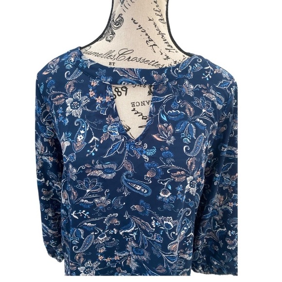 Papermoon Filippa Paisley Floral Print 3/4 Sleeve Blouse Top NWT Size M - Picture 10 of 10